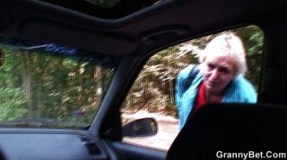 старая сука получает пригвожден в машине по незнакомец